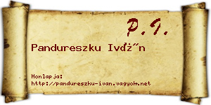 Pandureszku Iván névjegykártya